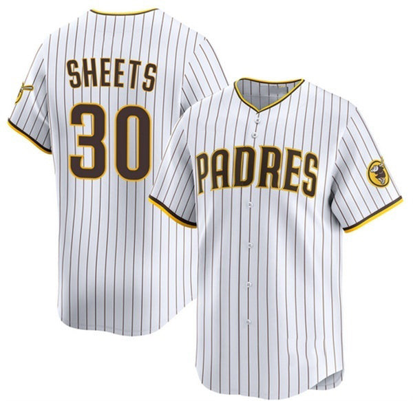 San Diego Padres #30 Gavin Sheets White HeidiMiller 2026 Home Limited Stitched Jersey