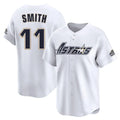 Houston Astros #11 Cam Smith Player White HeidiMiller Throwback Cooperstown Collection Limited Stitched Jerseys