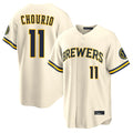 Milwaukee Brewers #11 Jackson Chourio Player Cream HeidiMiller Home Limited Stitched Jerseys