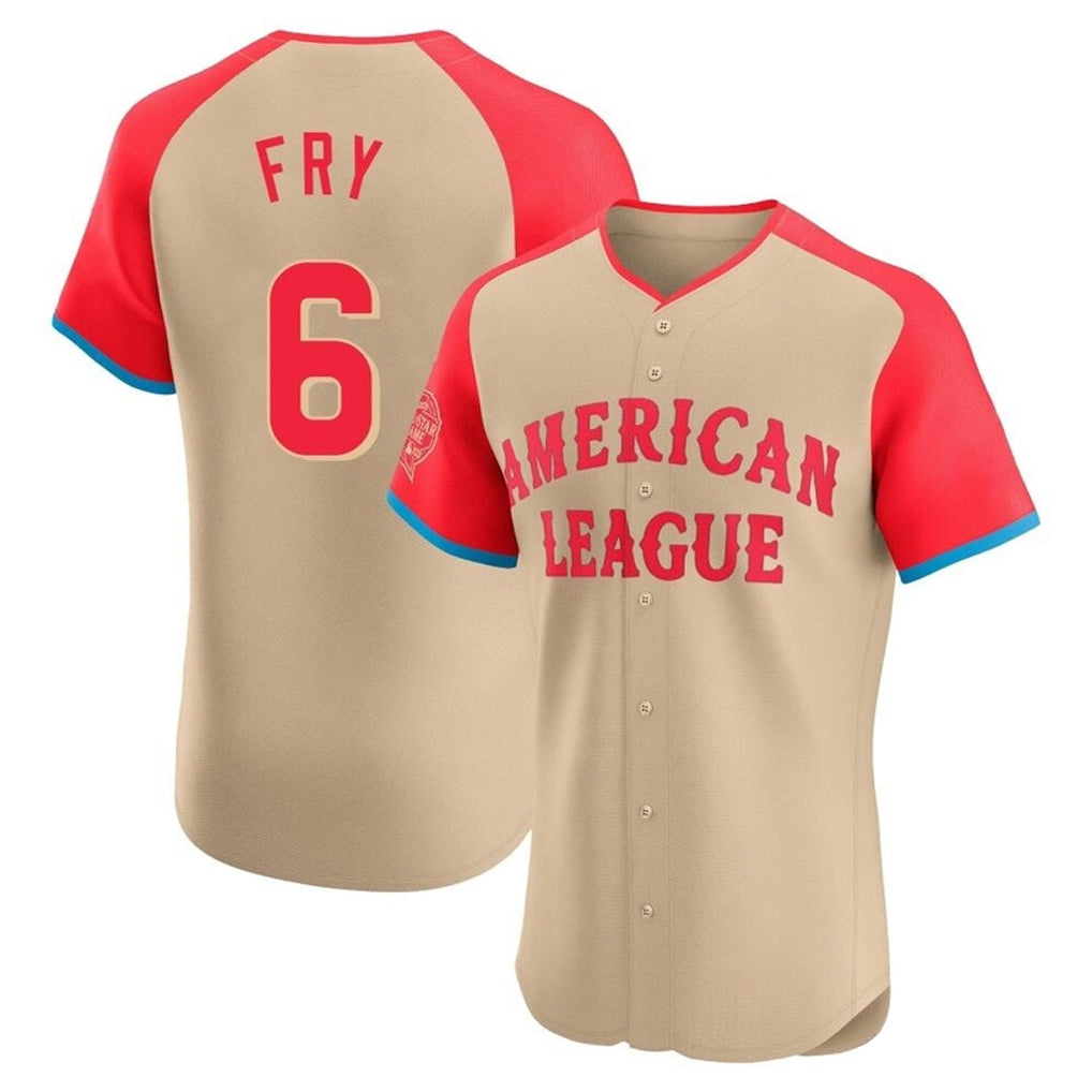 Cleveland Guardians #6 David Fry Player Cream HeidiMiller American League All-Star Limited Elite Home Stitched Jerseys