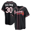 Atlanta Braves #30 Drake Baldwin Player Black HeidiMiller Fashion Out Game Stitched Jerseys