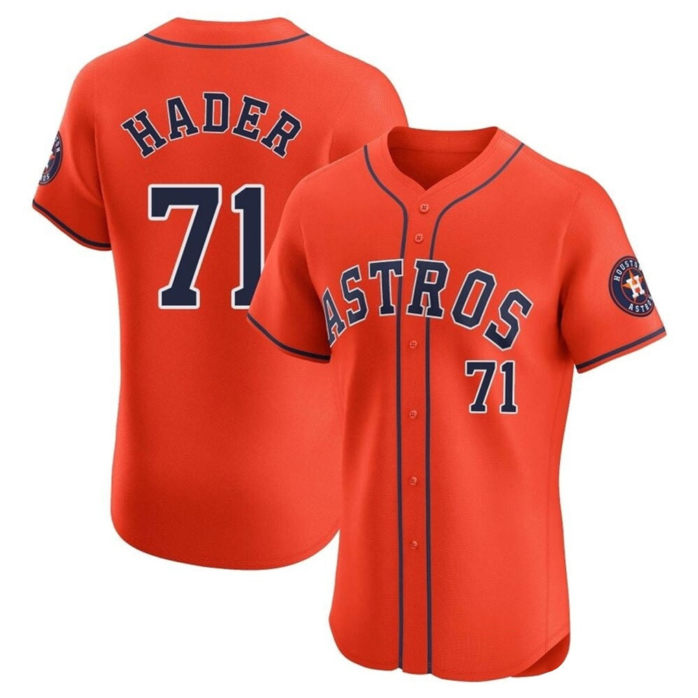 Houston Astros #71 Josh Hader Player Orange HeidiMiller Home Limited Elite Stitched Jerseys