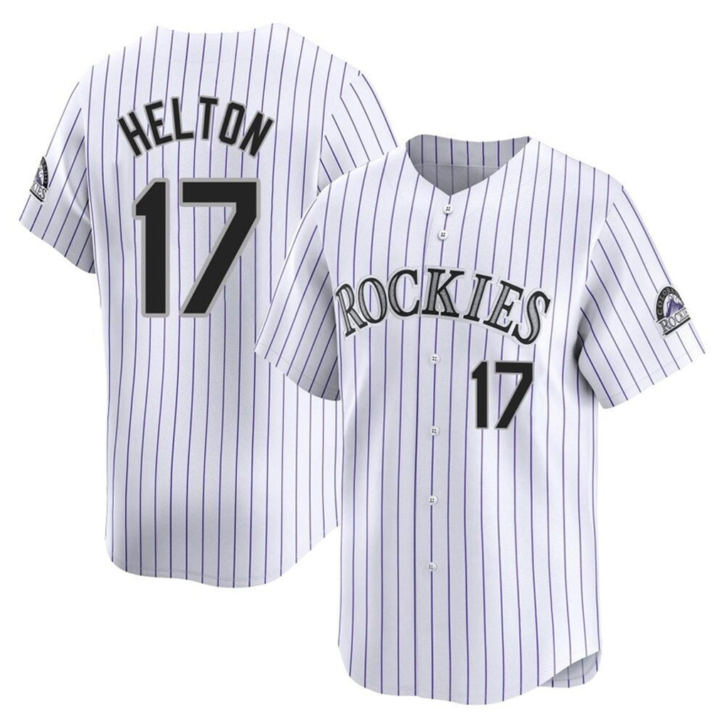 Colorado Rockies #17 Todd Helton Player White HeidiMiller Limited Home Stitched Jerseys