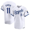 Kansas City Royals #11 Maikel Garcia Player White HeidiMiller Alt Limited Home Stitched Jerseys