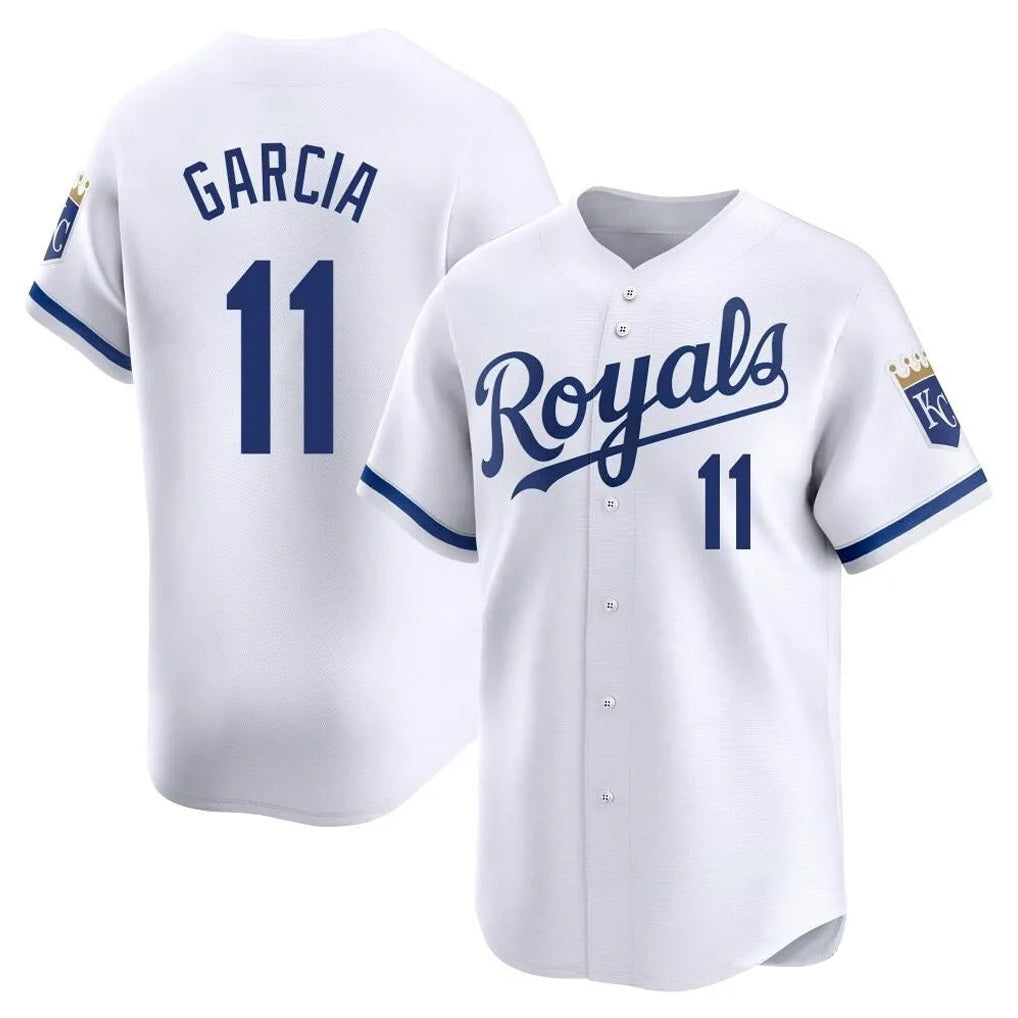 Kansas City Royals #11 Maikel Garcia Player White HeidiMiller Alt Limited Home Stitched Jerseys