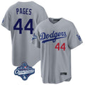 Los Angeles Dodgers #44 Andy Pages Player Gray HeidiMiller World Series Meet Game Home Stitched Jerseys