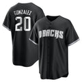 Arizona Diamondbacks #20 Luis Gonzalez Player Black HeidiMiller Game Home Stitched Jerseys
