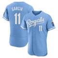 Kansas City Royals #11 Maikel Garcia Player Light Blue HeidiMiller Alt Limited Elite Home Stitched Jerseys