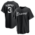 Atlanta Braves #3 Dale Murphy Player Black HeidiMiller Home Game Stitched Jerseys