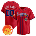 Custom Atlanta Braves x Dragon Ball Red HeidiMiller Vapor Premier Limited Jersey - All Stitched