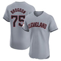 Cleveland Guardians #75 Connor Brogdon Player Gray HeidiMiller Road Limited Elite Home Stitched Jerseys