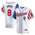 Baltimore Orioles #8 Cal Ripken Player White HeidiMiller Independence Day Vapor Premier Limited Home Game Stitched Jerseys