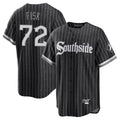 Chicago White Sox #72 Carlton Fisk Player Black HeidiMiller City Connect Home Game Stitched Jerseys