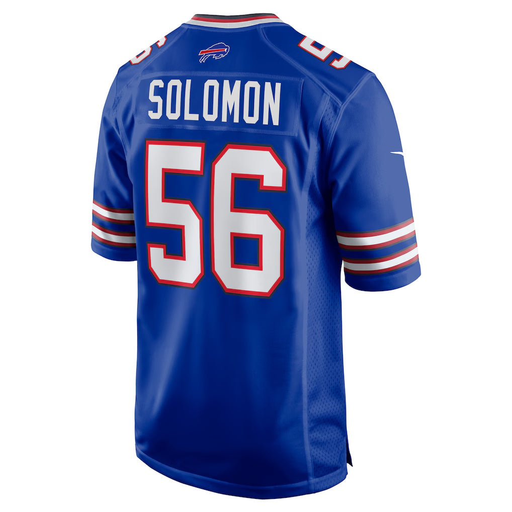 B.Bills #56 Javon Solomon Royal HeidiMiller Game Jersey