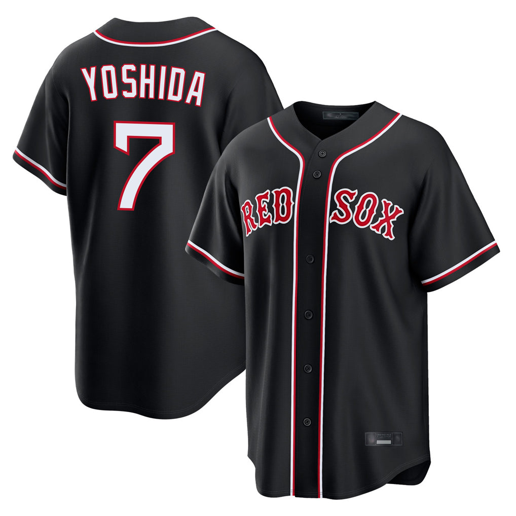 Boston Red Sox #7 Masataka Yoshida Player Black HeidiMiller Out Home Game Stitched Jerseys