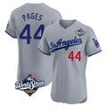 Los Angeles Dodgers #44 Andy Pages Player Gray HeidiMiller World Series Limited Elite Home Stitched Jerseys