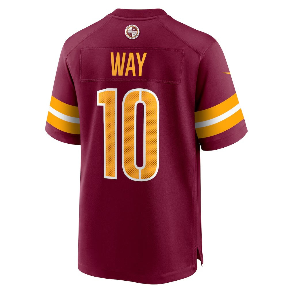 W.Commanders #10 Tress Way Burgundy HeidiMiller Game Jersey