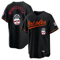 Baltimore Orioles #6 Ryan Mountcastle Player Black HeidiMiller USA 250 Fourth of July Home Game Stitched Jerseys