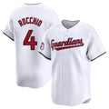 Cleveland Guardians #4 Brayan Rocchio Player White HeidiMiller Limited Home Stitched Jerseys