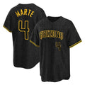 Arizona Diamondbacks #4 Ketel Marte Player Black HeidiMiller Snake Skin City Home Game Stitched Jerseys