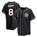 Chicago Cubs #8 Ian Happ Player Black HeidiMiller Fashion Out Game Stitched Jerseys