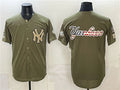New York Yankees Team Big Logo Olive HeidiMiller 2026 Armed Forces Day Stitched Jersey