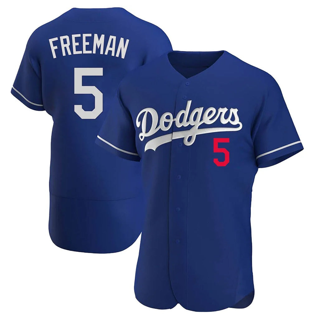 Los Angeles Dodgers #5 Freddie Freeman Player Royal HeidiMiller Limited Elite Home Stitched Jerseys
