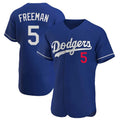 Los Angeles Dodgers #5 Freddie Freeman Player Royal HeidiMiller Limited Elite Home Stitched Jerseys