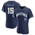 Chicago Cubs #15 Carson Kelly Player Navy HeidiMiller City Connect Limited Elite Home Stitched Jerseys