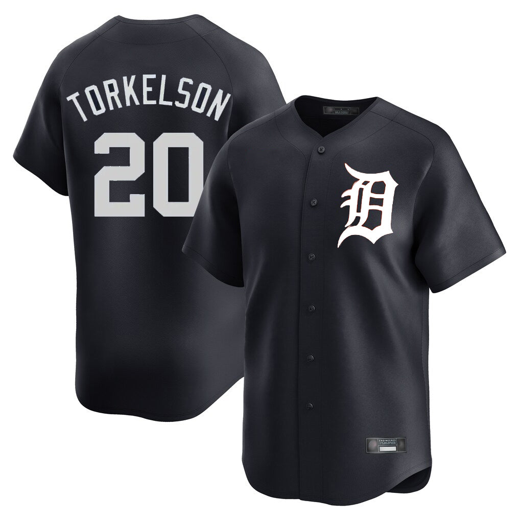 Detroit Tigers #20 Spencer Torkelson Player Navy HeidiMiller Home Limited Game Stitched Jerseys