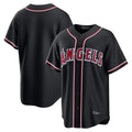 Los Angeles Angels Blank Player Black HeidiMiller Fashion Out Home Game Stitched Jerseys