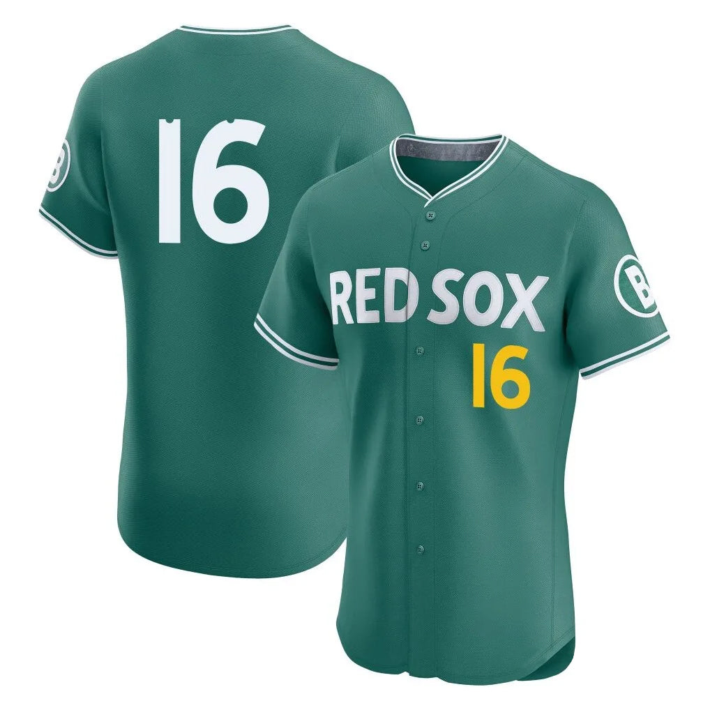 Boston Red Sox #16 Jarren Duran Player Green HeidiMiller City Connect Limited Elite Home Game Stitched Jerseys1