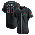 Arizona Diamondbacks #20 Luis Gonzalez Player Black HeidiMiller Limited Elite Home Game Stitched Jerseys