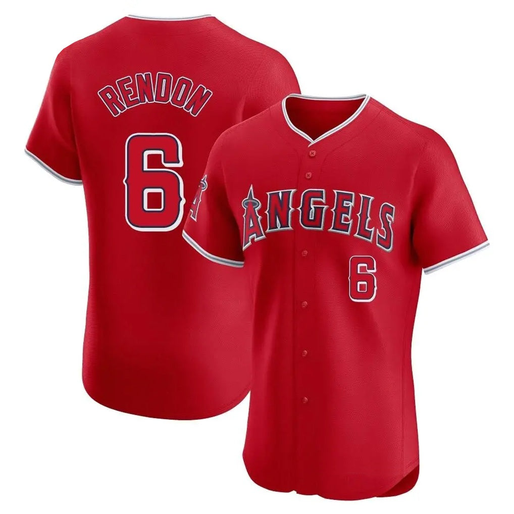 Los Angeles Angels #6 Anthony Rendon Player Red HeidiMiller Home Limited Elite Stitched Jerseys