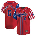 Baltimore Orioles #6 Ryan Mountcastle Player Red HeidiMiller Independence Day Vapor Premier Limited Home Game Stitched Jerseys