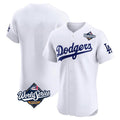 Los Angeles Dodgers Blank Player White HeidiMiller Limited Elite Home World Series Stitched Jerseys