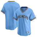 Milwaukee Brewers Blank Player Light Blue HeidiMiller Cooperstown Collection T-shirt Stitched Jerseys