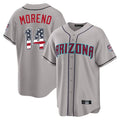 Arizona Diamondbacks #14 Gabriel Moreno Player Gray HeidiMiller USA 250 Fourth of July Home Game Stitched Jerseys