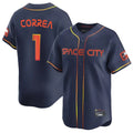 Houston Astros #1 Carlos Correa Player Navy HeidiMiller City Connect Home Limited Stitched Jerseys