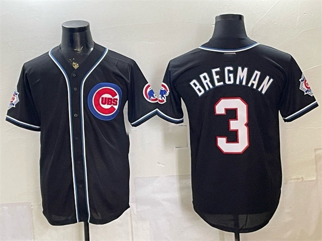 Chicago Cubs #3 Alex Bregman 150th Anniversary Black HeidiMiller Out Style Vapor Premier Limited Stitched Jersey