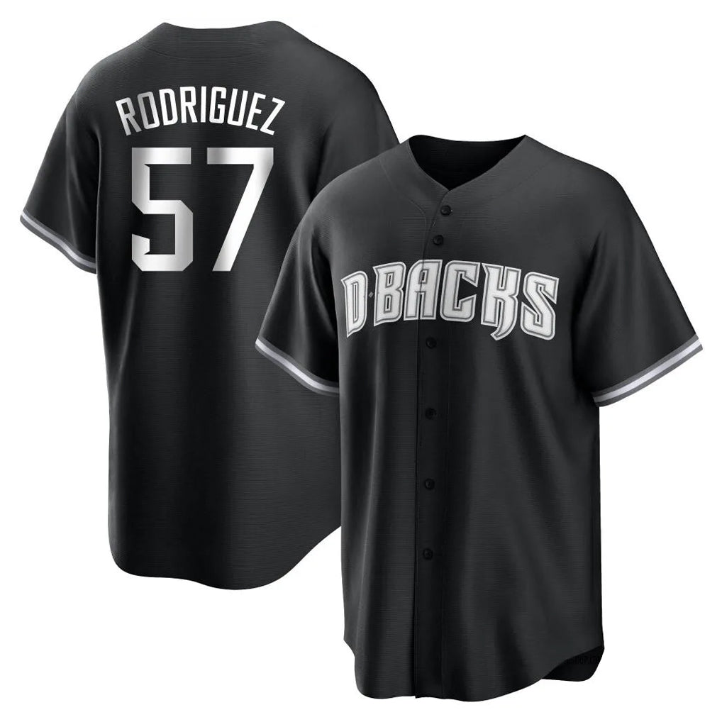 Arizona Diamondbacks #57 Eduardo Rodriguez Player Black HeidiMiller Game Home Stitched Jerseys