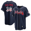 Atlanta Braves #30 Drake Baldwin Player Navy HeidiMiller USA 250 Fourth Of July Limited Home Game Stitched Jerseys