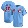 Chicago Cubs #29 Michael Busch Player Light Blue HeidiMiller Limited Home Stitched Jerseys