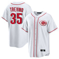 Cincinnati Reds #35 Jose Trevino Player White HeidiMiller Game Home Stitched Jerseys