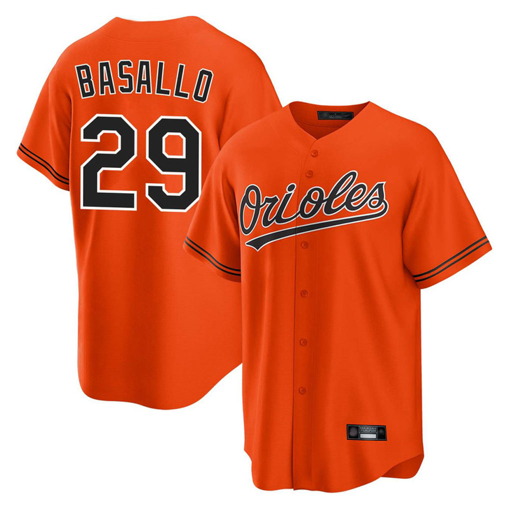 Baltimore Orioles #29 Samuel Basallo Player Orange HeidiMiller Home Game Stitched Jerseys