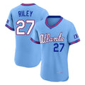Atlanta Braves #27 Austin Riley Player Powder Blue HeidiMiller 2026 City Connect T-shirt Limited Elite Home Game Stitched Jerseys