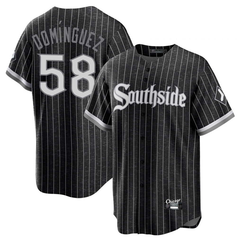 Chicago White Sox #58 Seranthony Dominguez Player Black HeidiMiller City Connect Home Game Stitched Jerseys