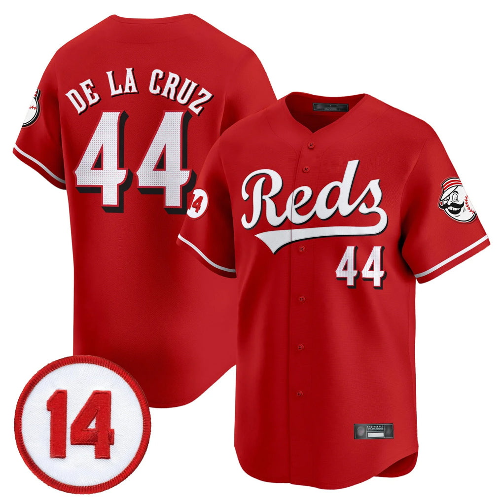 Cincinnati Reds #44 Elly De La Cruz Player Red HeidiMiller Vapor Premier Limited Home Stitched Jerseys