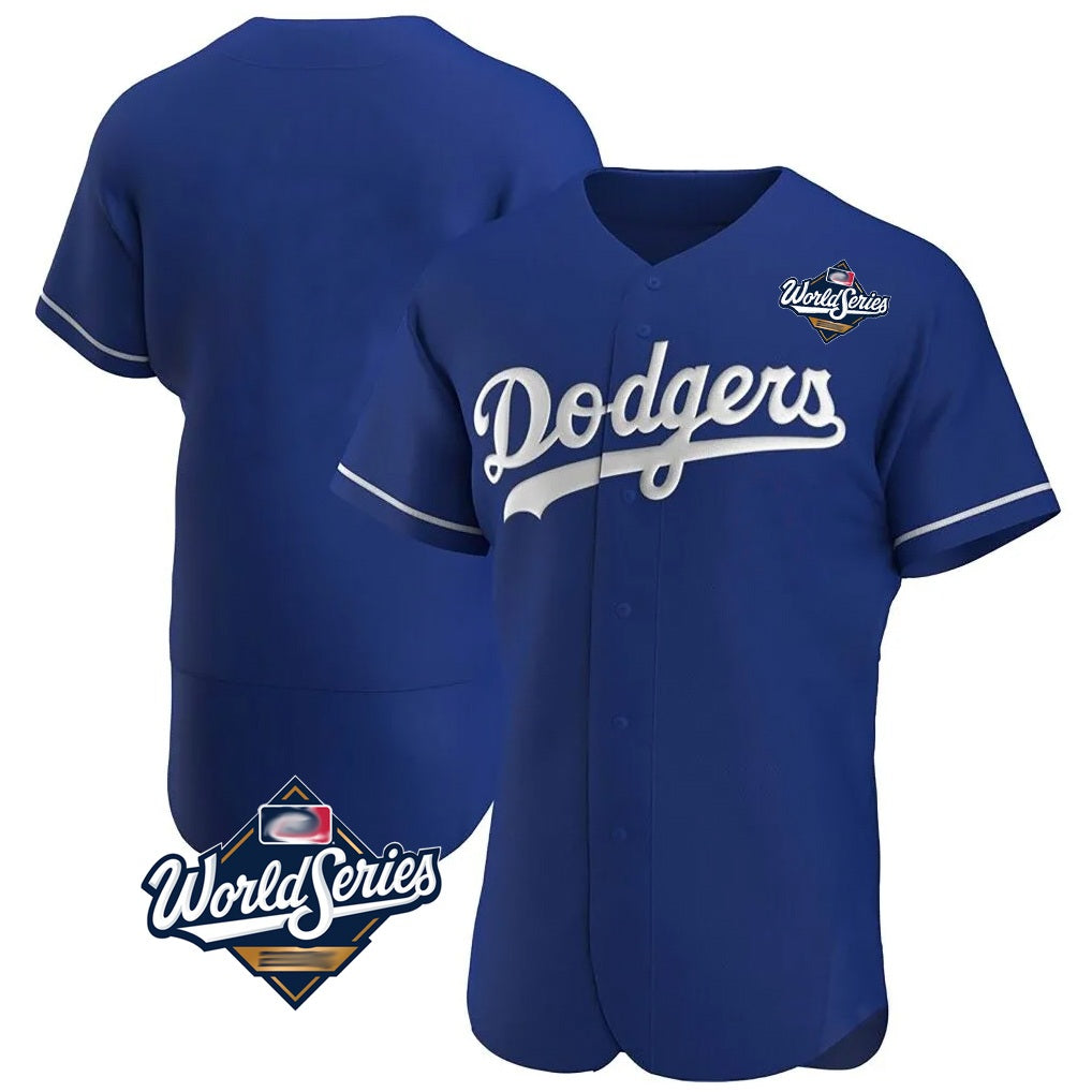 Los Angeles Dodgers Blank Player Royal HeidiMiller Limited Elite Home World Series Stitched Jerseys