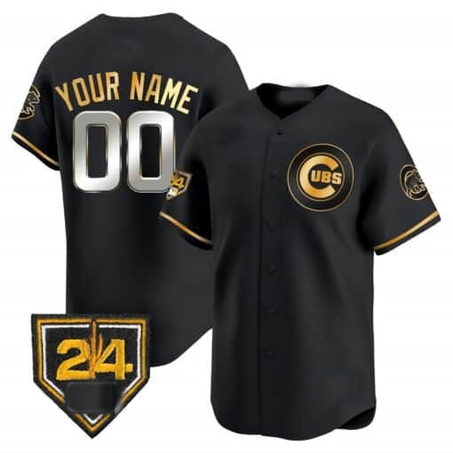Custom Chicago Cubs 2024 Spring Training Patch Vapor Premier Limited Jersey V2 ¨C All Stitched-Black HeidiMiller